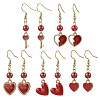 Alloy Enamel Heart Dangle Earrings EJEW-JE06272-02-1