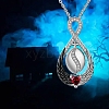 Angel Wing Teardrop Cremation Box Pet Memorial Pendant Necklaces PW-WGCD60B-01-2