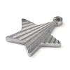 Non-Tarnish 304 Stainless Steel Pendants STAS-D025-04P-01-2