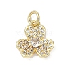 Rack Plating Brass Micro Pave Cubic Zirconia Pendants KK-H509-23G-01-1