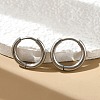 Tarnish Resistant 202 Stainless Steel Huggie Hoop Earrings X-EJEW-F111A-14mm-P-1