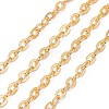 Brass Flat Oval Cable Chains CHC025Y-01-G-1