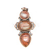 Retro Natural Cherry Quartz Glass Pendants PW-WG7292F-04-1