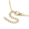 Natural Shell Pendant Necklace with Brass Cable Chains NJEW-JN04472-5