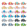 48Pcs 12 Styles Alloy Enamel Connector Charms ENAM-TA0001-38-2