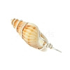 Natural Spiral Shell Pendants PALLOY-JF02793-02-5