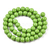 Opaque Solid Color Glass Beads Strands X-GLAA-T032-P8mm-06-3