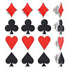 CHGCRAFT 16Pcs 4 Styles Playing Card Sign Enamel Pin JEWB-CA0001-51-1