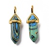 Synthetic Blue Malachite Pointed Pendants G-K329-04G-2