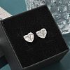 Rack Plating Brass Micro Pave Clear Cubic Zirconia Stud Earrings EJEW-K299-01P-Y-1