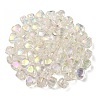 UV Plating Rainbow Iridescent Acrylic Beads OACR-F004-05G-3
