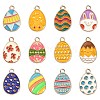 60Pcs 12 Styles Alloy Enamel Pendants ENAM-CJ0002-76-1