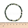 Natural Moss Agate Beaded Stretch Bracelets BJEW-D446-A-44-5