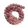 Natural Strawberry Quartz Beads Strands G-J373-16-8mm-01-6