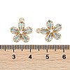 Rack Plating Brass Micro Pave Cubic Zirconia Pendants KK-C082-01G-02-3