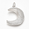 Brass Micro Pave Cubic Zirconia Pendants ZIRC-T004-16P-1