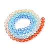 Gradient Color Baking Painted Glass Bead Strands DGLA-A039-T6mm-A012-2