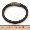 Braided Microfiber Leather Cord Bracelets for Women Men BJEW-D304-06R-02-3