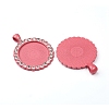 Alloy Pendant Cabochon Settings PALLOY-WH0066-33F-2