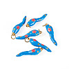 6Pcs Brass Enamel Pendants KK-SW0001-08A-3