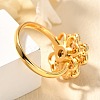 Flower Rotatable Finger Ring for Women RJEW-U035-01G-01-3