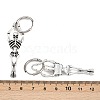 Alloy Skeleton Hoop Earrings EJEW-Z132-01AS-5