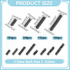2840Pcs 8 Styles Glass Twist Bugle Beads SEED-AR0001-45-2