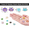 Kissitty 54Pcs 27 Style Alloy Enamel Pendants ENAM-KS0001-05-17