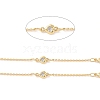 Clear Cubic Zirconia Heart Link Chains CHC-G016-04G-2