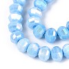 Anti-Tarnish Electroplate Glass Beads Strands GLAA-T025-8mm-19J-3