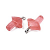 Cherry Quartz Glass Pendants G-R480-02N-3