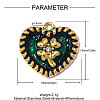 304 Stainless Steel Enamel Pendants STAS-OY014-08G-2