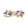 Rack Plating Alloy Enamel Pendants ENAM-K050-02G-2