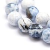 Faceted Natural Fire Crackle Agate Beads Strands X-G-F447-8mm-B09-3