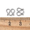 304 Stainless Steel S-Hook Clasps STAS-Z124-04F-P-3