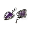 Natural Amethyst Pendants G-F777-01AS-08-2