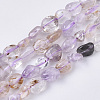 Natural Purple Rutilated Quartz Beads Strands G-S363-028E-1