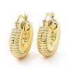 Brass Croissant Chunky Hoop Earrings for Women KK-D080-16G-02-1