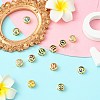 Brass Micro Pave Cubic Zirconia Spacer Beads KK-CJC0015-21G-5