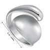 Rhodium Plated 925 Sterling Silver Twist Chunky Open Cuff Ring for Women JR909A-3