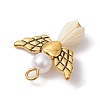 Resin Imitation Pearl Pendants PALLOY-JF02565-03-3