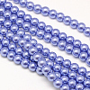 Eco-Friendly Dyed Glass Pearl Round Beads Strands HY-A002-10mm-RB015-1
