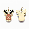 316 Surgical Stainless Steel Enamel Charms STAS-S116-009G-2