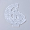 Halloween DIY Crescent Ghost Silicone Molds X-DIY-I034-03-3
