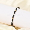 304 Stainless Steel Beaded Bracelets for Women BJEW-M056-08G-04-4