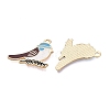 Alloy with Enamel Pendants PALLOY-Q467-04G-2