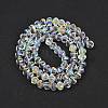 Electroplate Transparent Glass Beads Strands EGLA-B011-08A-AB02-2