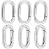 6Pcs Stainless Steel Spring Gate Rings STAS-BBC0008-34C-1