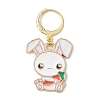 Easter Rabbit Alloy Enamel Pendant Decoration HJEW-JM01310-01-2