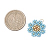 Glass Seed Beaded Flower Pendants PALLOY-MZ01181-3
